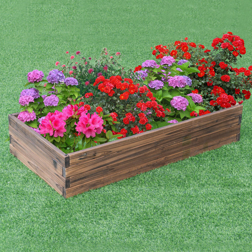 Elevated Wooden Garden Planter Box Bed Kit Inkedjoy