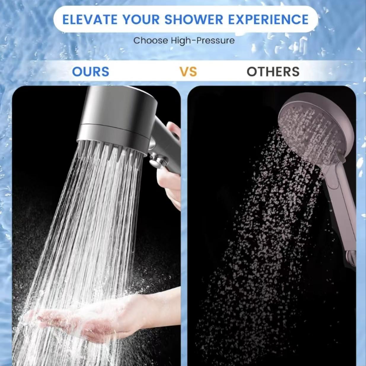Shower Head Set With Massage Heads, Multiple Filters And Mode-Switching Function For Various Watering Modes Inkedjoy