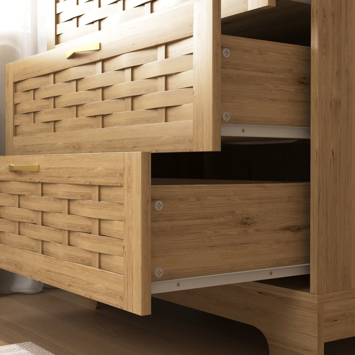 Wood 4 Drawer Dresser Modern Chest My Store