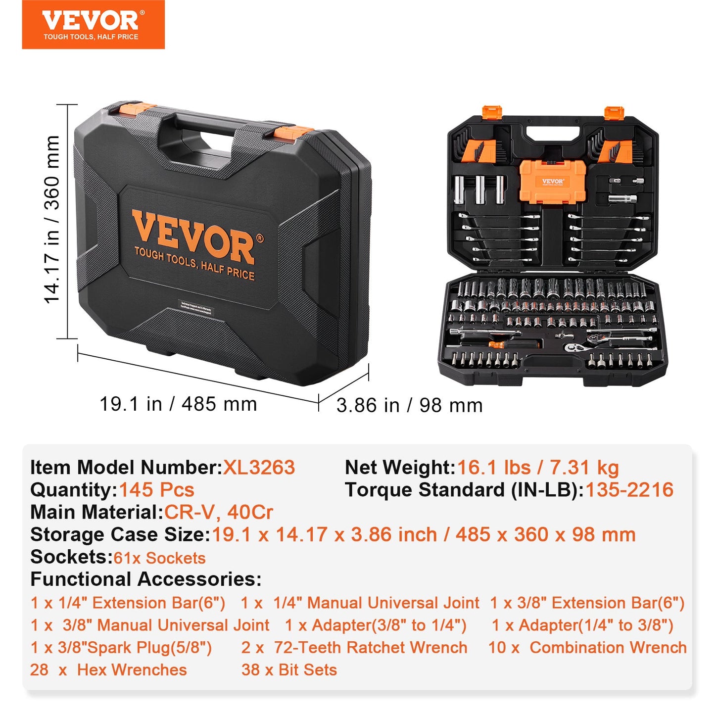 Mechanics Tool Set And Socket Set Inkedjoy