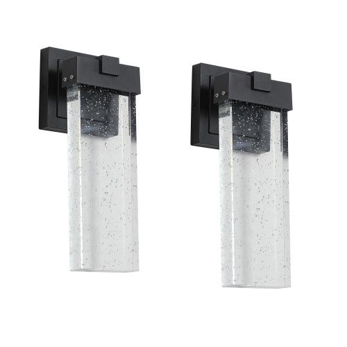Outdoor Waterproof Transparent LED Crystal Wall Light Supports Many Types Of Bulb-2 Packs Inkedjoy