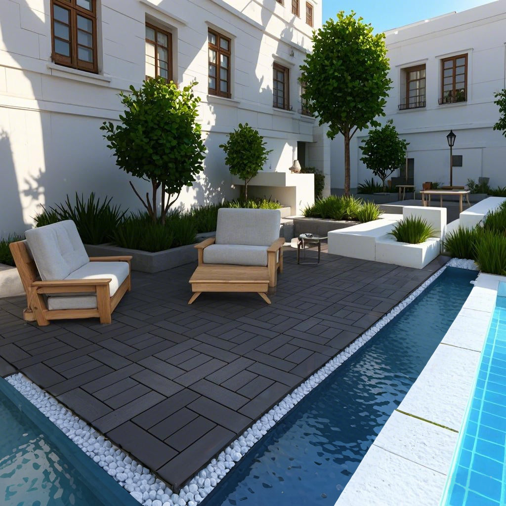 Waterproof, Wear-resistant, DIY Assembly, Garden, Courtyard, Balcony,plastic Flooring Inkedjoy