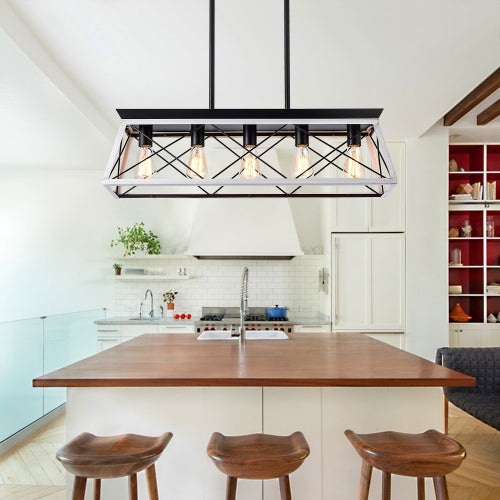 5 Lamps Farmhouse Chandelier Inkedjoy