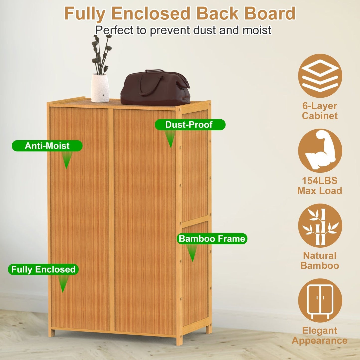 6-tier Bamboo Shoe Rack Inkedjoy