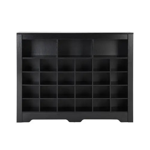Stylish Design 24 Shoe Cabinet Console, Modern Black Inkedjoy