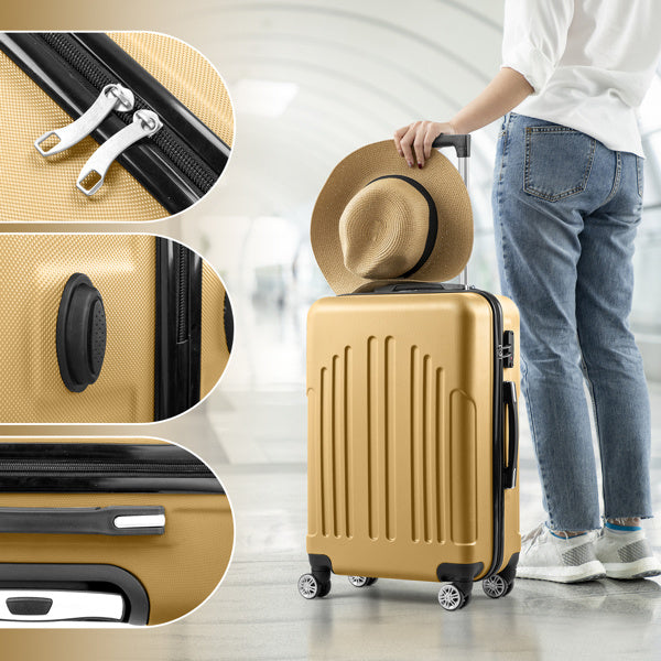 Vertical Striped Four In One Suitcase Inkedjoy