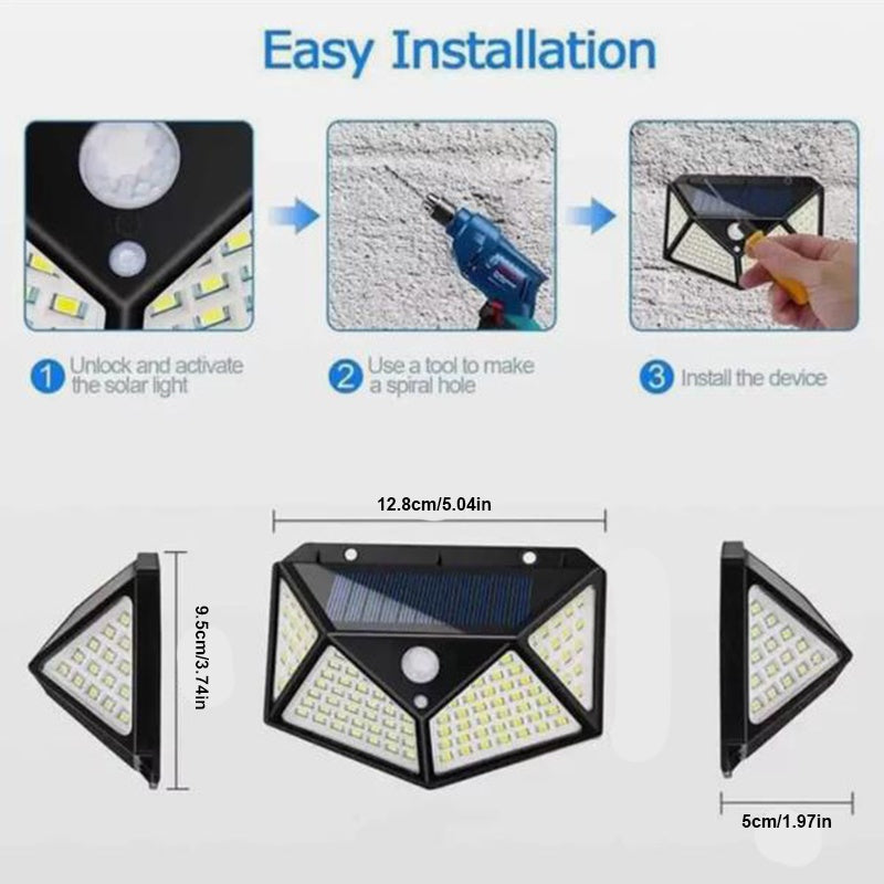 Solar Lights Outdoor Waterproof - Flood Lights With Motion Sensor Inkedjoy