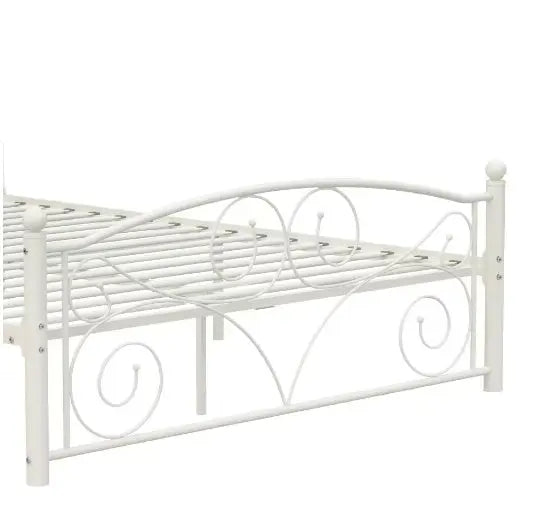 Queen Size Unique Flower Sturdy System Metal Bed Frame With Headboard And Footboard My Store