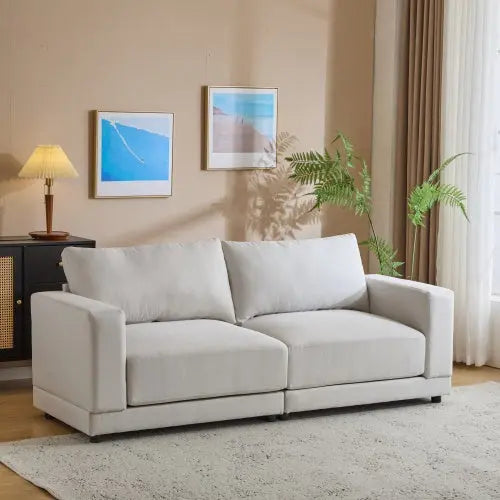 Modern Velvet Upholstery, Deep Cushions Couch My Store