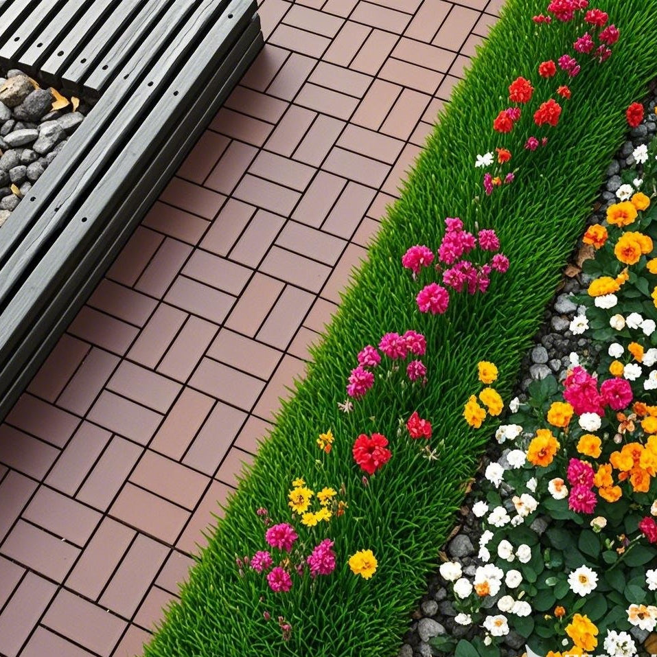 Waterproof, Wear-resistant, DIY Assembly, Garden, Courtyard, Balcony,plastic Flooring Inkedjoy