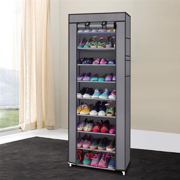 10 Layer 9-grid Non-woven Shoe Cabinet Inkedjoy