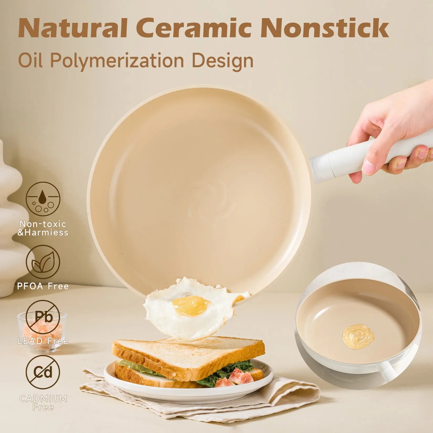 Ceramic Cookware Sets 17pcs, Pots And Pans Set Non Stick My Store