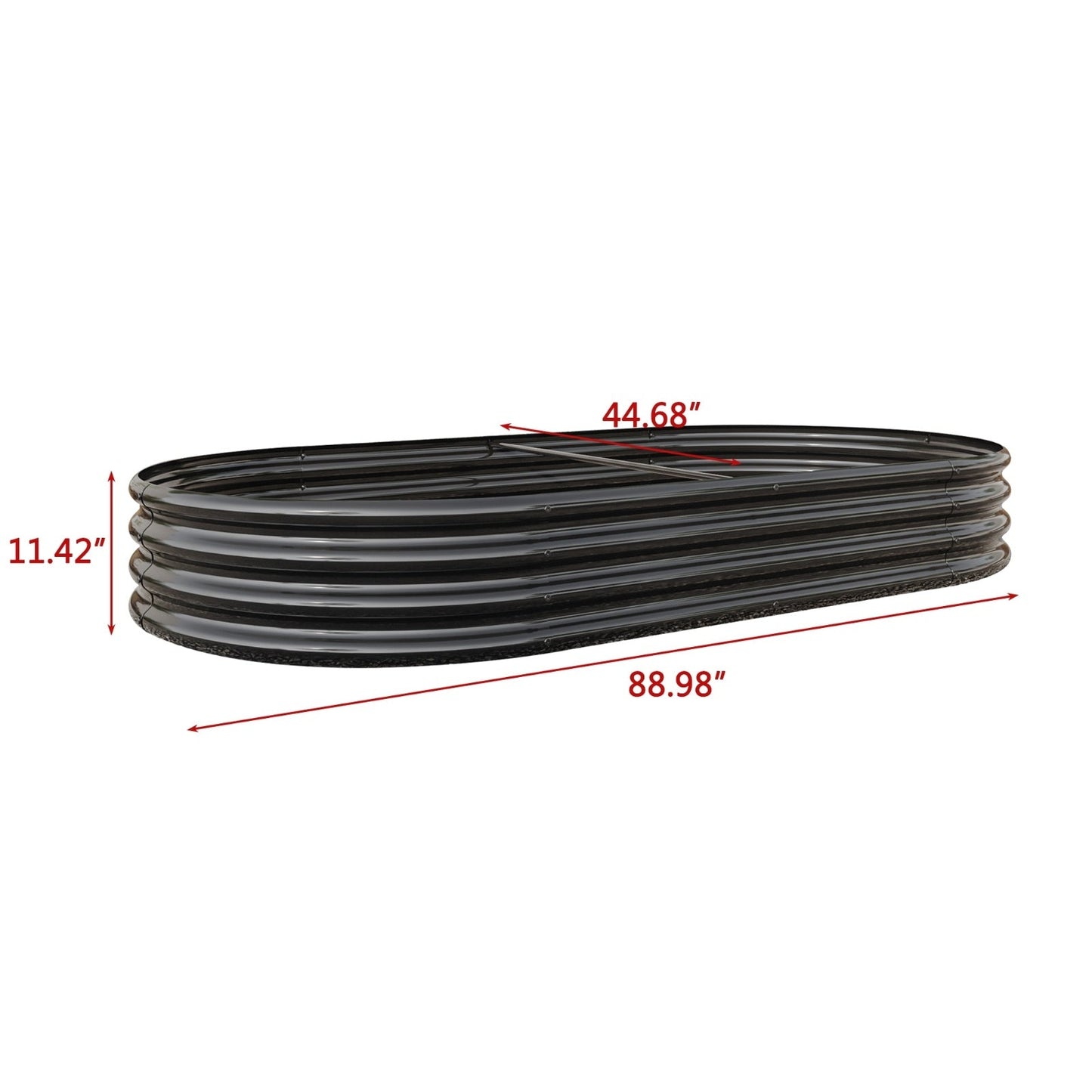 Oval Metal Elevated Garden Bed My Store