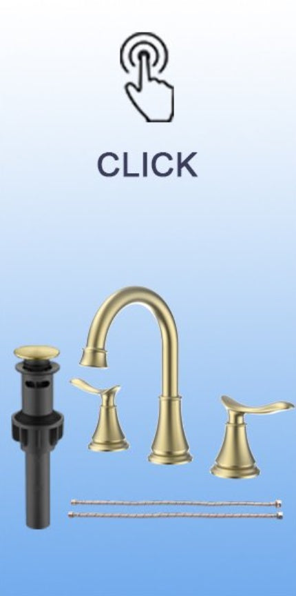 2-Handle 8 Inch Faucet -Gold My Store