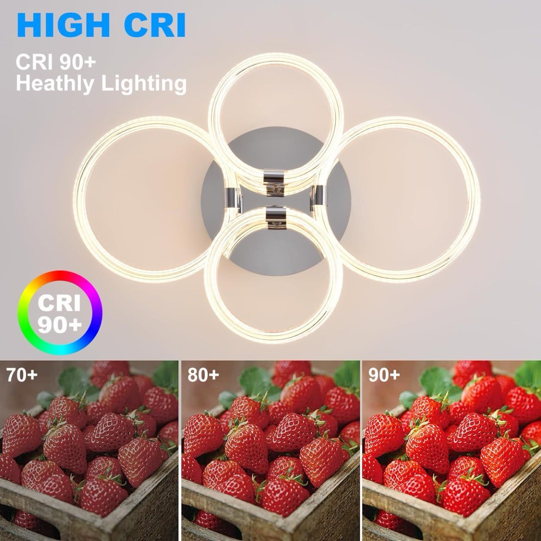Modern LED Ceiling Light, Flush Mount Ceiling Light With Dimmable Remote Control, 6Rings Acrylic My Store