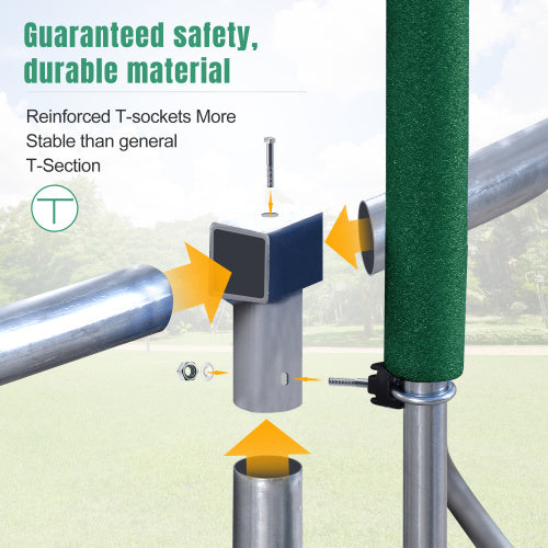 14FT Trampoline For Kids With Safety Enclosure Net, Basketball Hoop And Ladder My Store