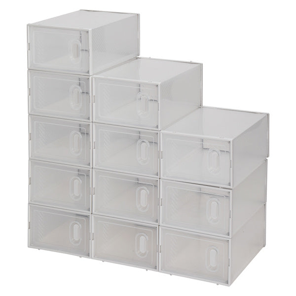 12pcs White Shoe Box Plastic Inkedjoy