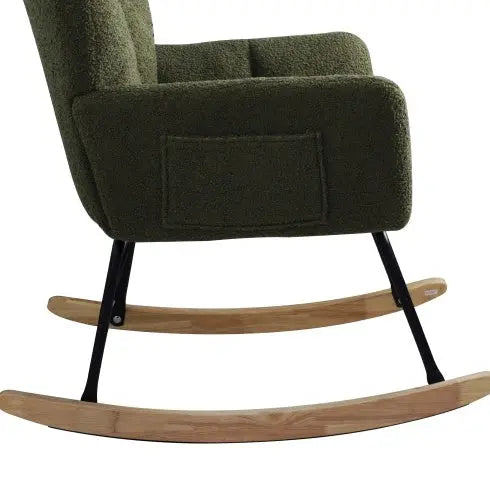 Modern Rocking Accent Chair- Deep Green My Store
