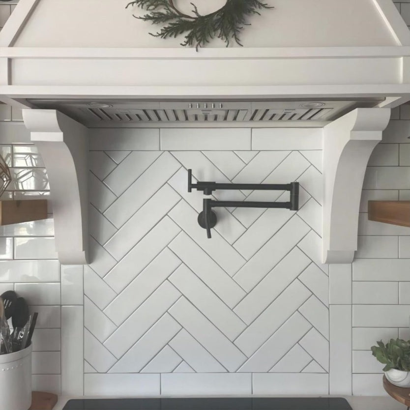 Pot Filler Faucet Wall Mount- Matte Black My Store