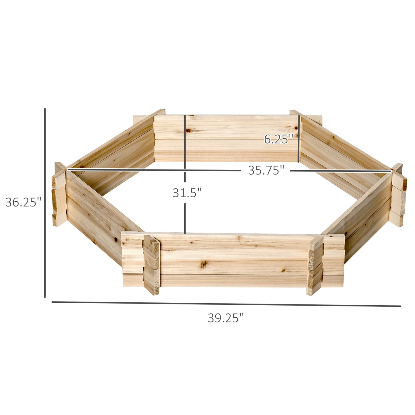 Screwless Raised Garden Bed, Hexagon Planter Box Inkedjoy