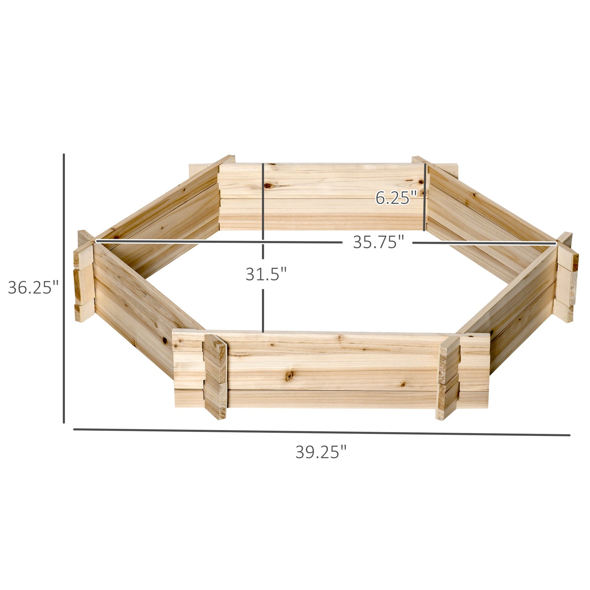 Screwless Raised Garden Bed, Hexagon Planter Box Inkedjoy