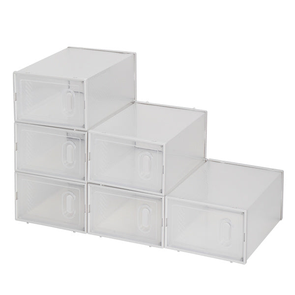 6pcs White Shoe Box Plastic Mesh Inkedjoy