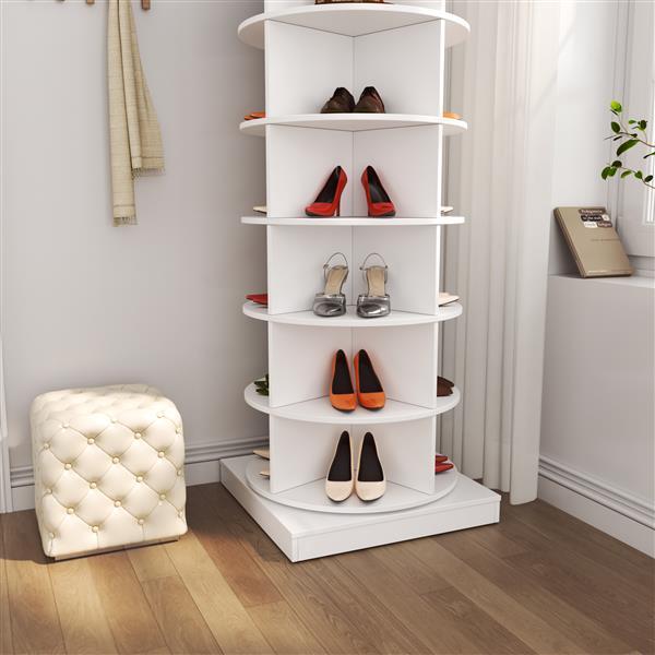 360 Rotating Shoe Cabinet 6 Floors Inkedjoy