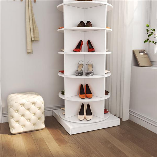 360 Rotating Shoe Cabinet 6 Floors Inkedjoy