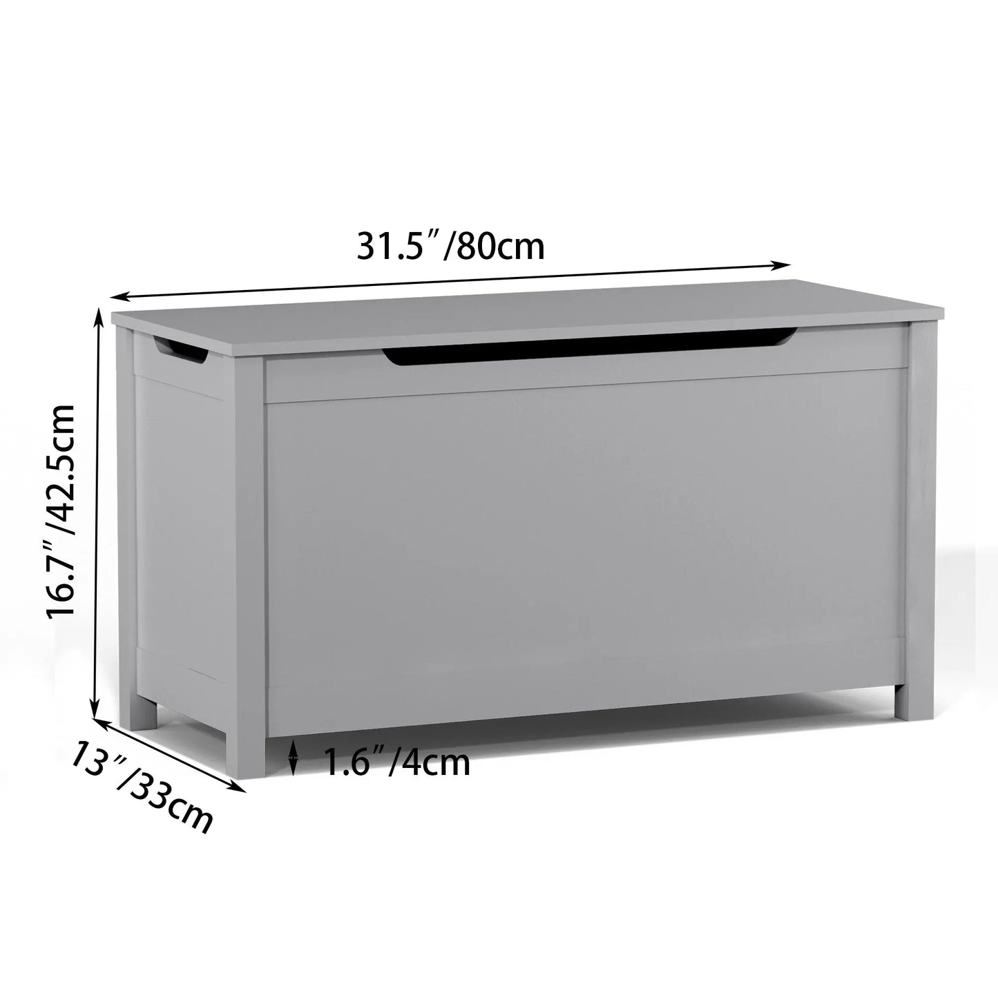 Children's Wooden Toy Storage Box With Secure Hinged Lid For Children Over 2 Years Old My Store