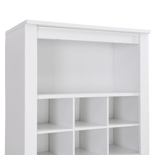 Stylish Design 30 Shoe Cabinet Console, Modern White Inkedjoy