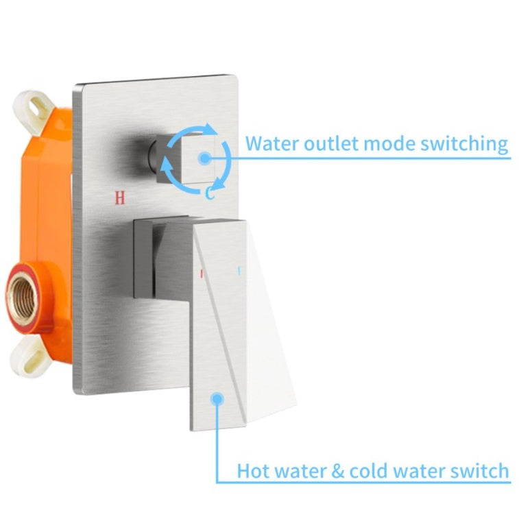 Rain Shower System Matte Black 10 Inch Square Rainfall Shower Head With Handheld Sprayer Inkedjoy