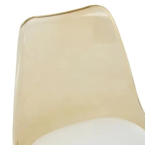 Modern Home Office Desk Chairs, Adjustable 360 Swivel Chair Engineering Plastic Armless Swivel Computer Chair With Wheels For Living Room, Bed Room Office Hotel Dining Room And Amber Brown My Store