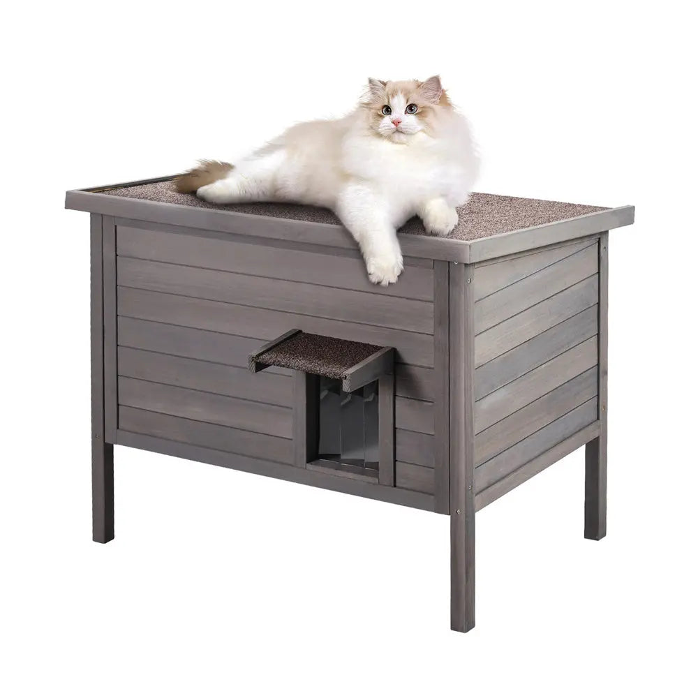Cat House Wooden Feral My Store