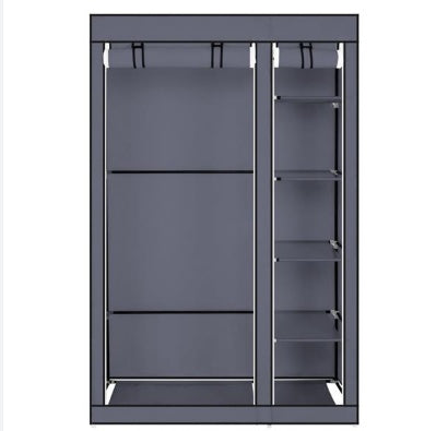Non Woven Shoe Cabinet With 10 Layers Widened - Gray Inkedjoy
