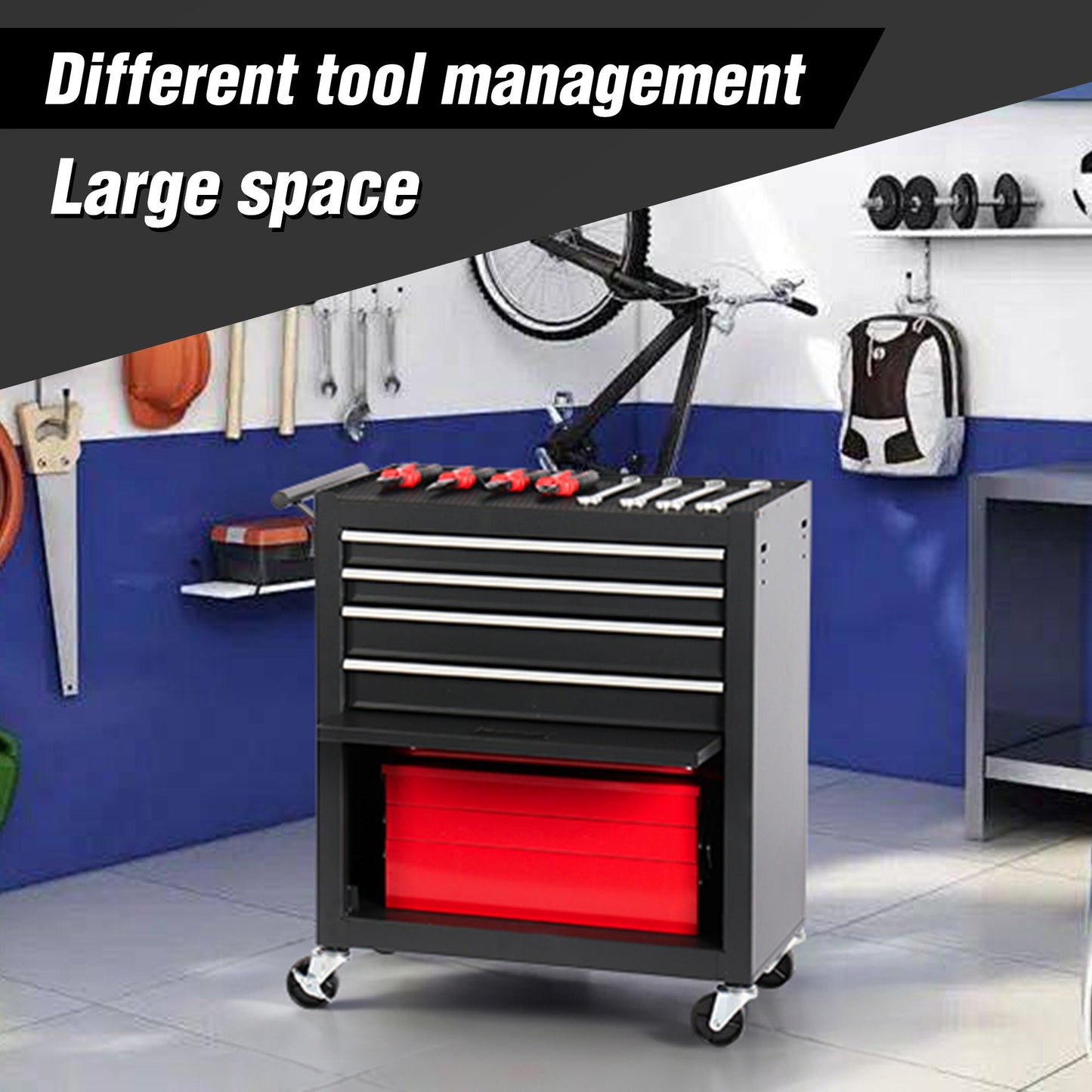 4-drawer Rolling Toolbox With 4-wheel Toolbox With Drawers My Store
