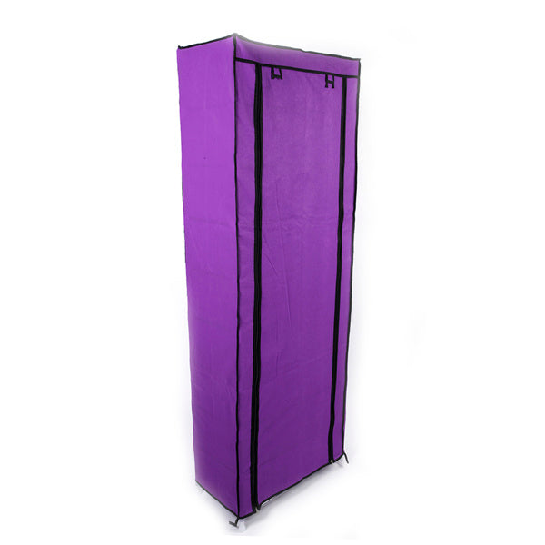 10 Layer 9-grid Non-woven Fabric Shoe Cabinet Purple Inkedjoy
