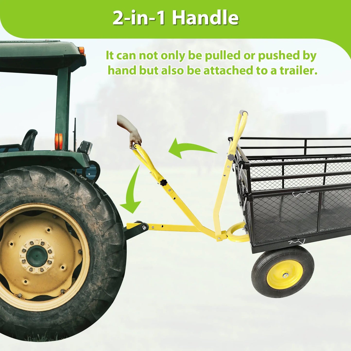 Steel Garden Cart, Heavy Duty 1400 Lbs Capacity My Store
