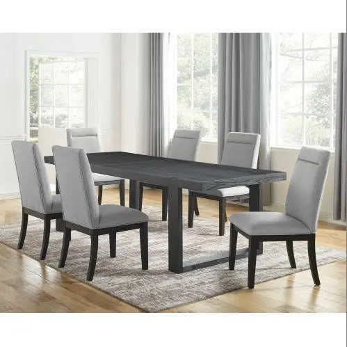 Yves - 9 Piece Dining Set - Gray My Store