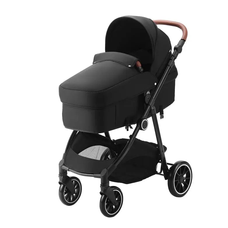 Standard Baby Stroller With Bassinet, 3rd-Gear Adjustable,Mesh Net, Black My Store