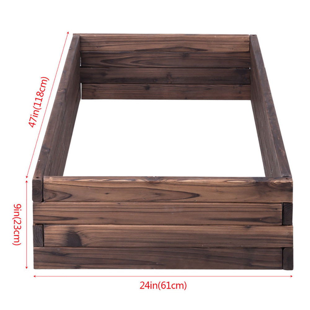 Elevated Wooden Garden Planter Box Bed Kit Inkedjoy
