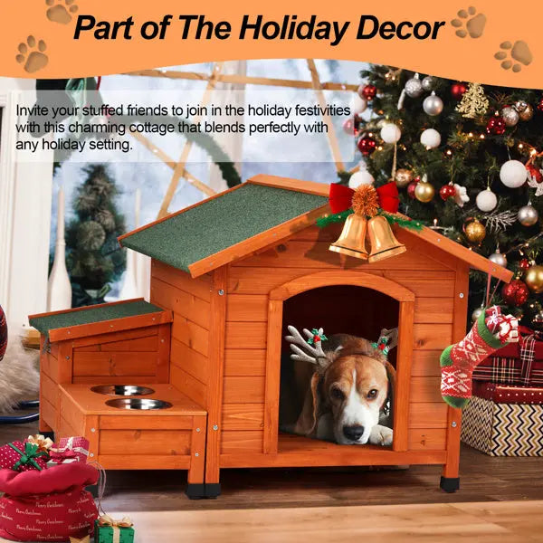 Green Asphalt Roof Golden Red Pet House My Store