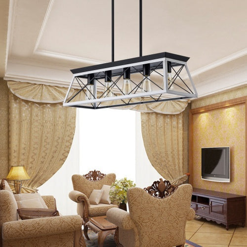 5 Lamps Farmhouse Chandelier Inkedjoy