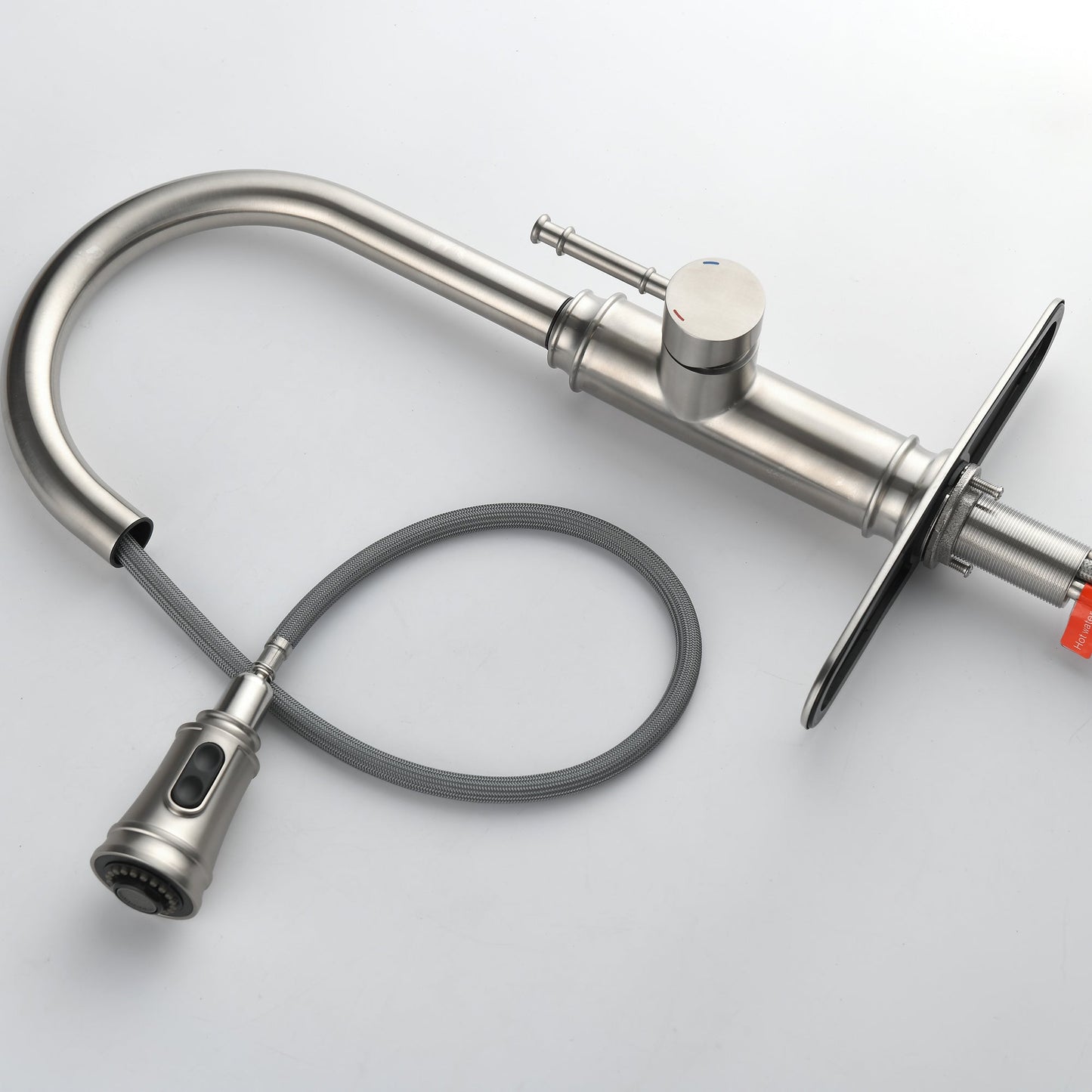 Single Handle High  Pull Out Kitchen Faucet- Stainless Steel Ohberri