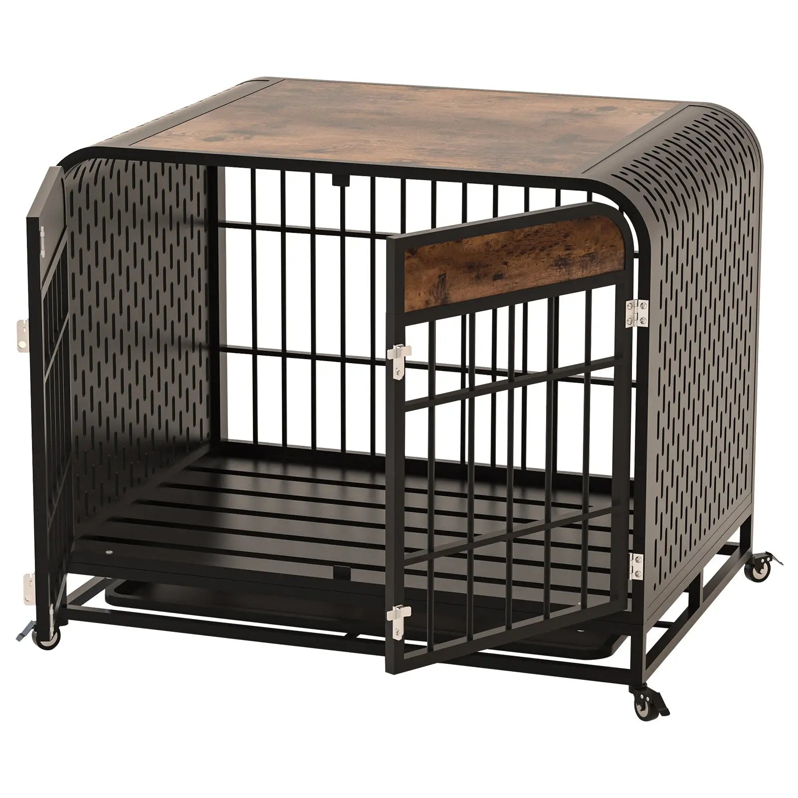 Heavy Duty Dog Crate Furniture Wooden Table 33inch Brown My Store