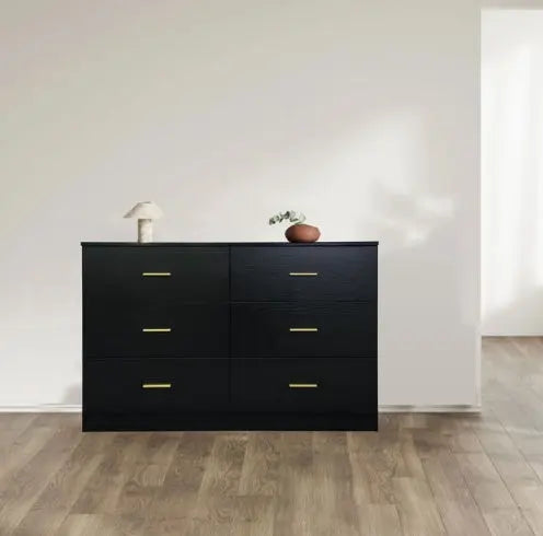 Black 6 Drawer Dresser My Store