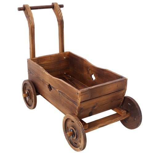 Wooden Wagon Planter Inkedjoy