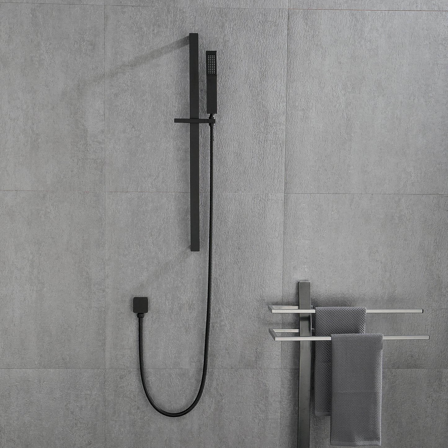 Handheld Shower head With 28 Inch Slide Bar And 59 Inch Hose Inkedjoy