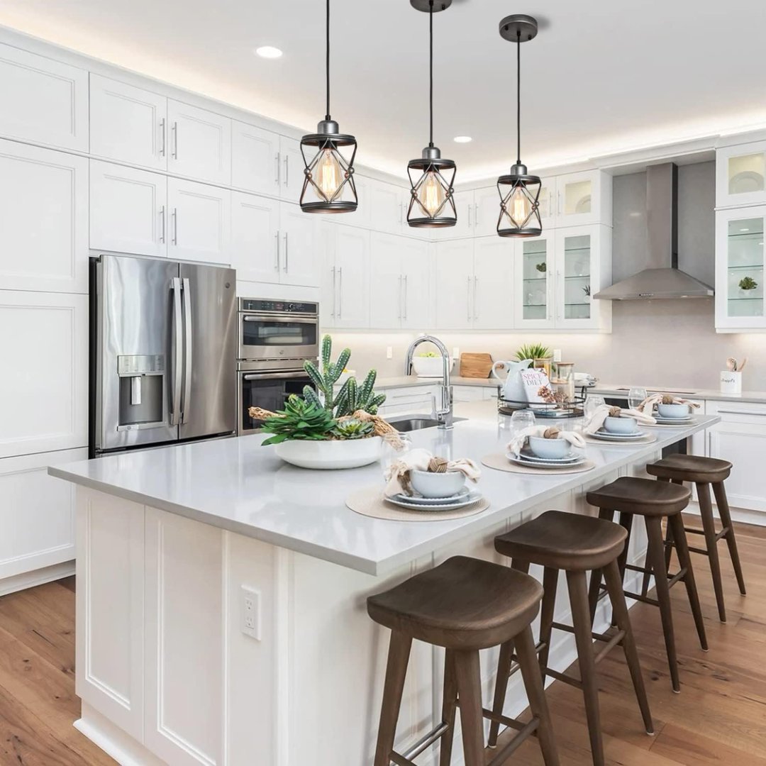 Pendant Light, Farmhouse Lamp With Silver Grey Adjustable My Store