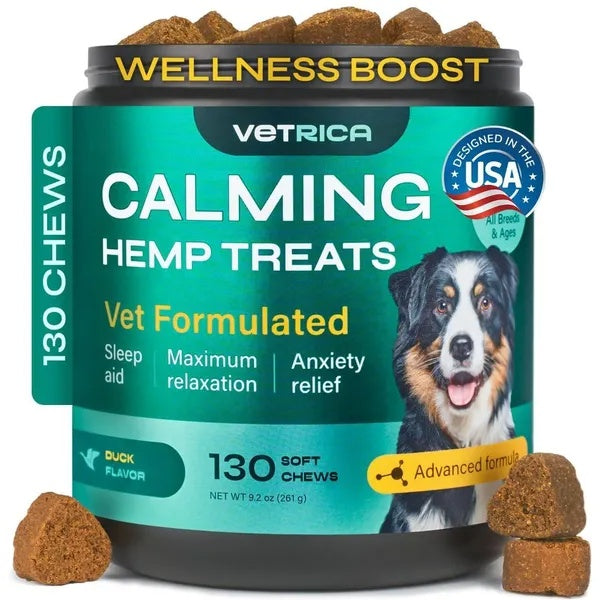 Hemp Calming Chews For Dog Anxiety Relief Duck Favor My Store