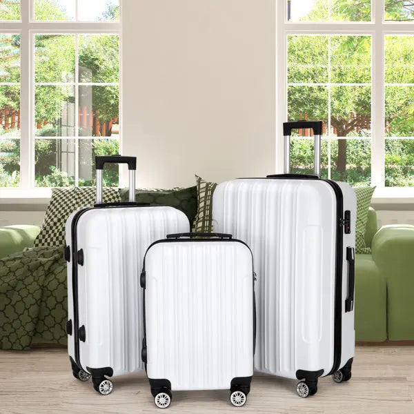 Vertical Pattern Three-in-one Trolley Case With Handle And Universal Wheels Inkedjoy